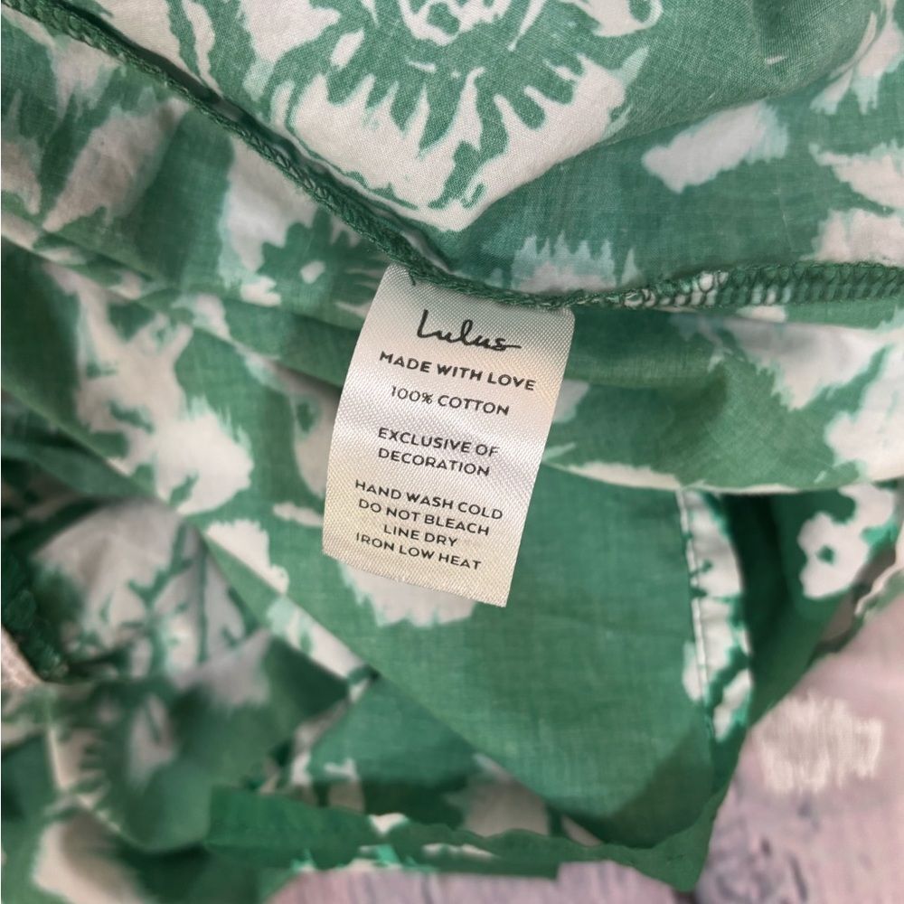 Lulus Sweet Spectacle Green Floral Tie-Strap Boho Wedding Party Maxi Dress S - Picture 8 of 13